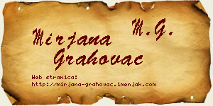 Mirjana Grahovac vizit kartica